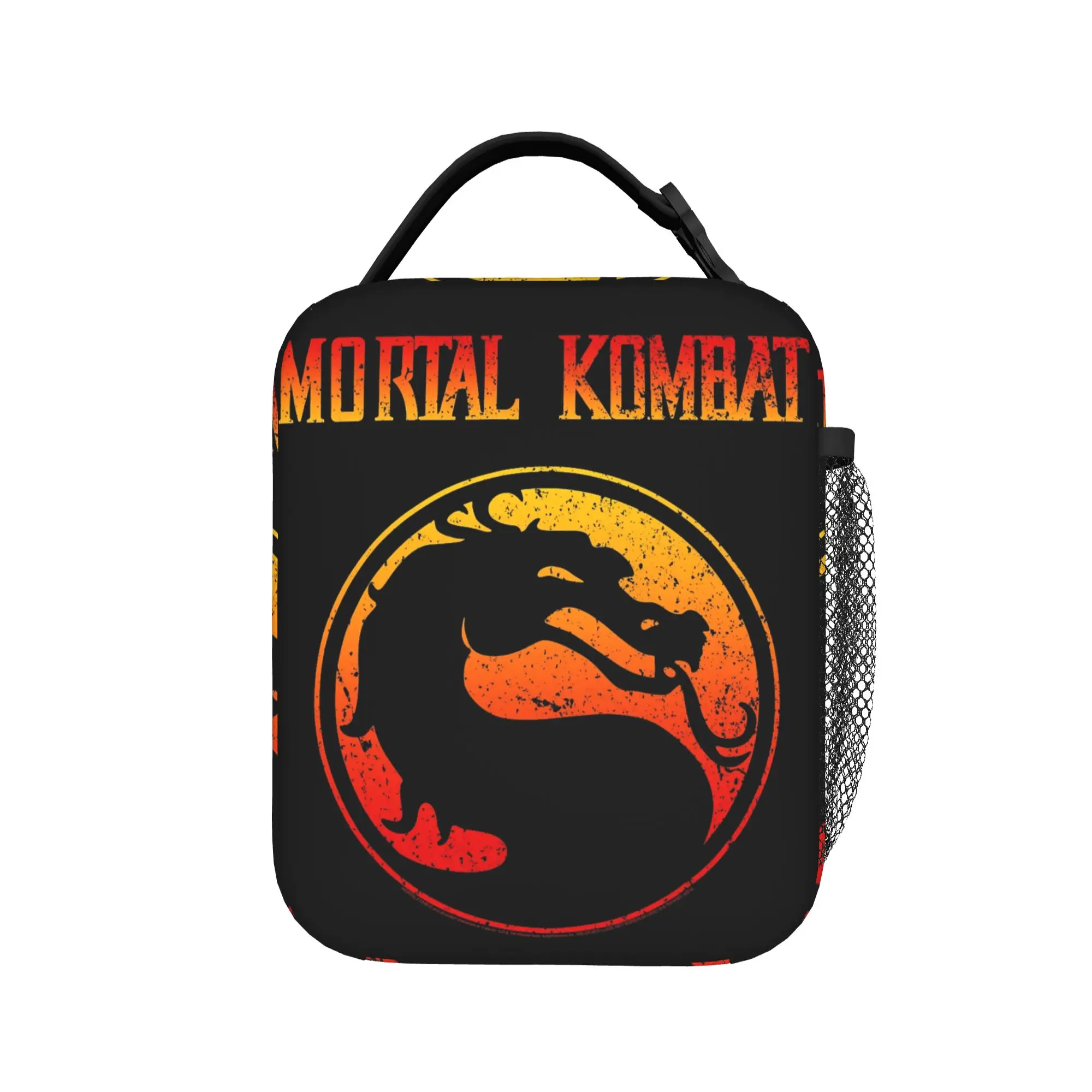 Mortal Kombat Klassic Dragon Gradient Insulated Lunch Bag Cooler Bag Meal Container Tote Lunch Box Food Bag School  Outdoor