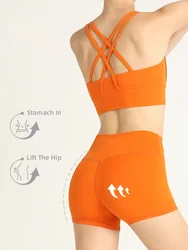 Summer 2 Pcs Seamless Yoga  Breathable Fitness Set Bra Crop Top Workout Leggings Sportswear Female Sport Suit Yoga Running Top