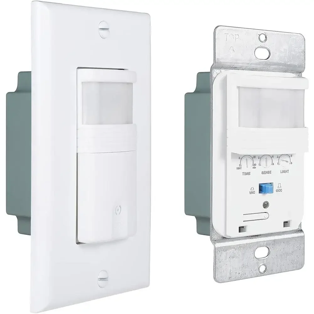Indoor Motion Sensor Light Switch 10 Pack Single Pole Occupancy Wall Switch UL FCC Certified Adjustable Sensitivity RF 180°