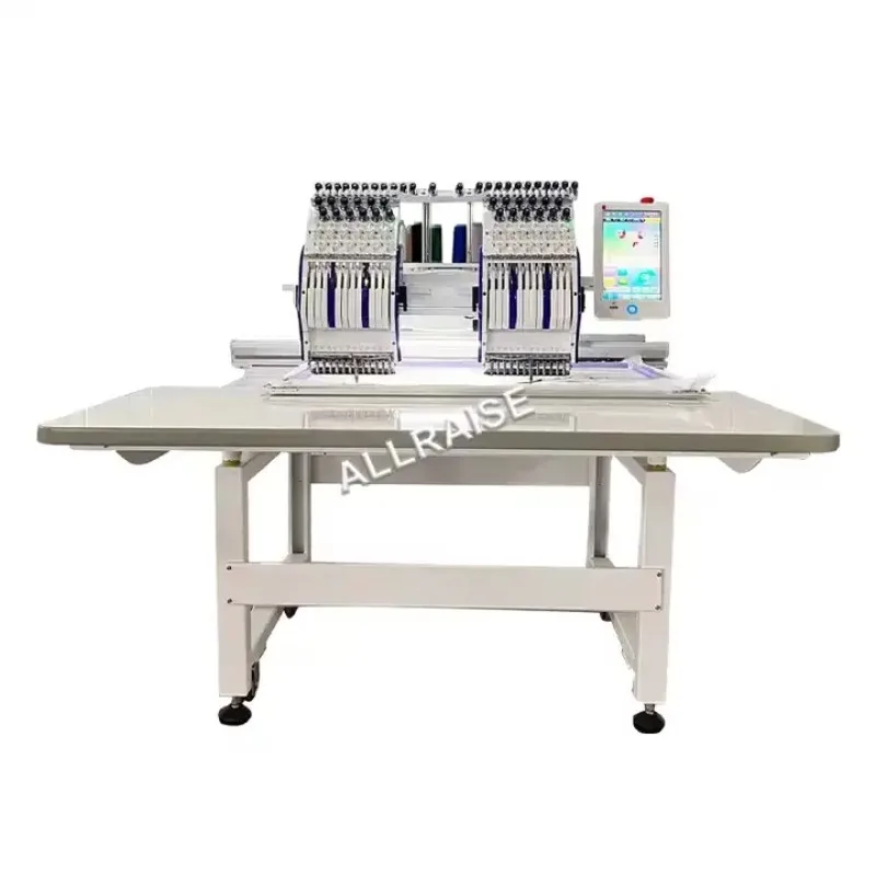 ماكينة تطريز خياطة الكمبيوتر برأسين بسعر المصنع 12/15 s ماكينة تطريز مسطحة للكمبيوتر