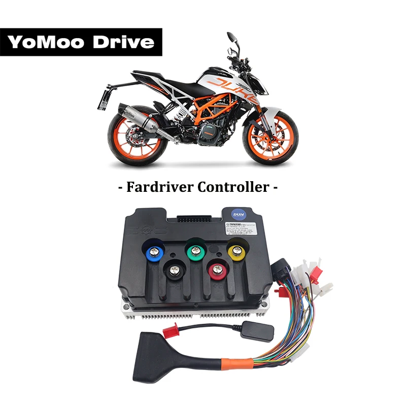

YUANQU Bluetooth Programmable 8KW-10KW Fardriver ND721000 48V-72V BLDC Sine Wave Motor Controller Electric Motorcycles Scooter
