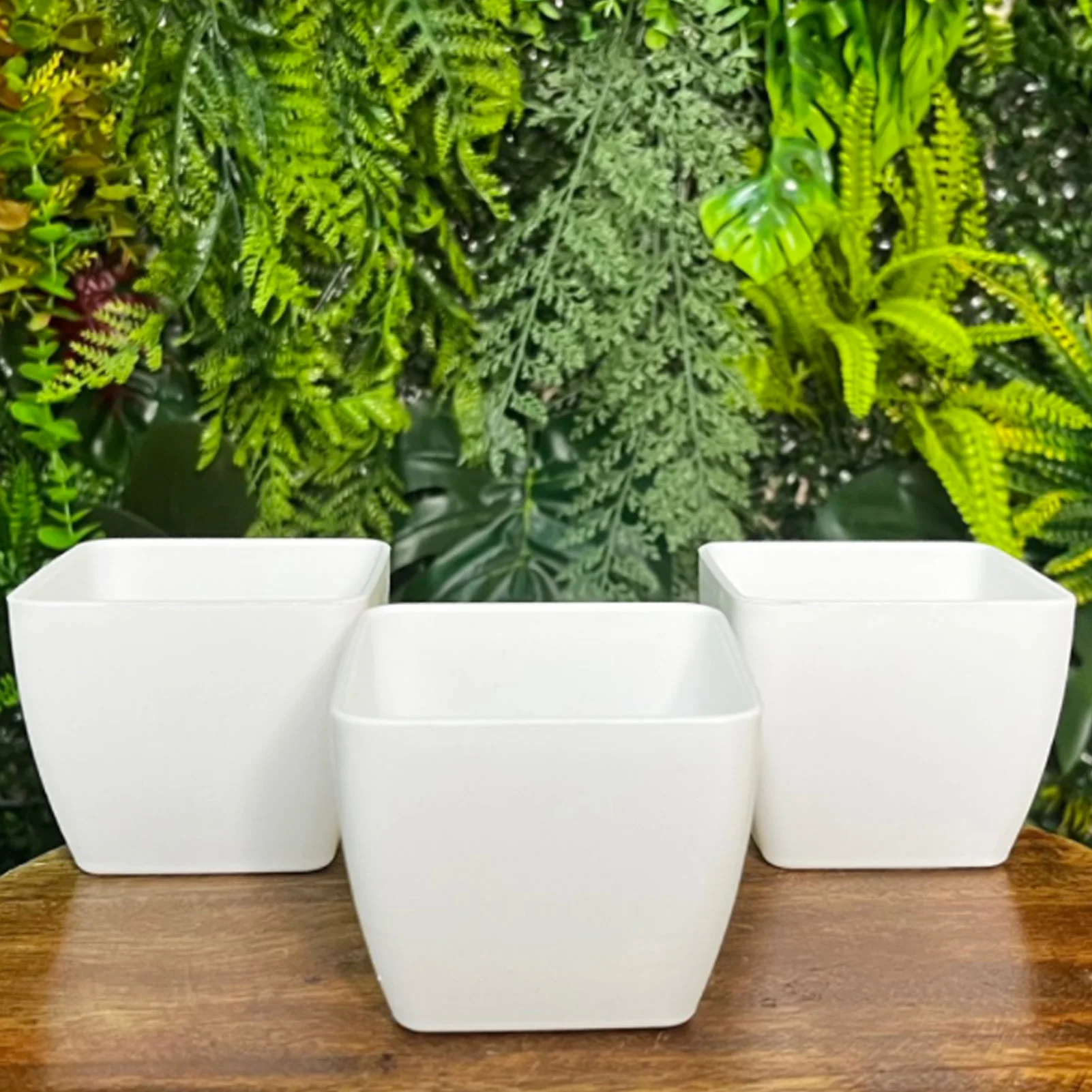 4 Pack Mini Decorative Planters Plastic Faux Flower Pots for Home Office Tabletop Greeneries Arrangement Durable Modern Decor