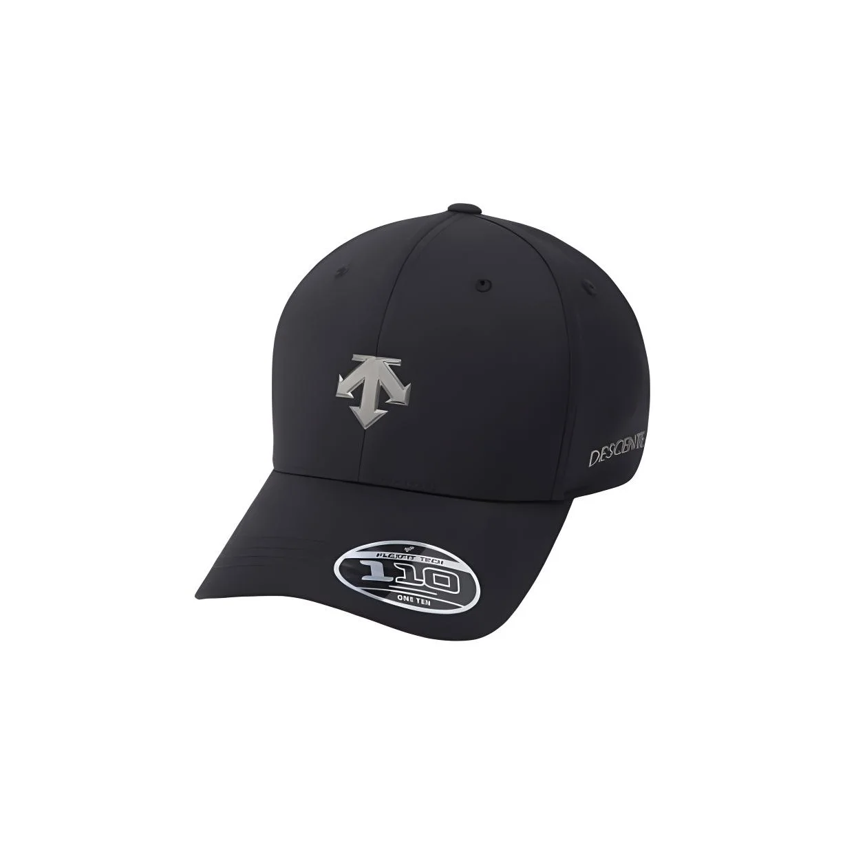 DESCENTE Brand Logo Polyurethane Polyester Baseball Caps Unisex Black SQ123UCP10