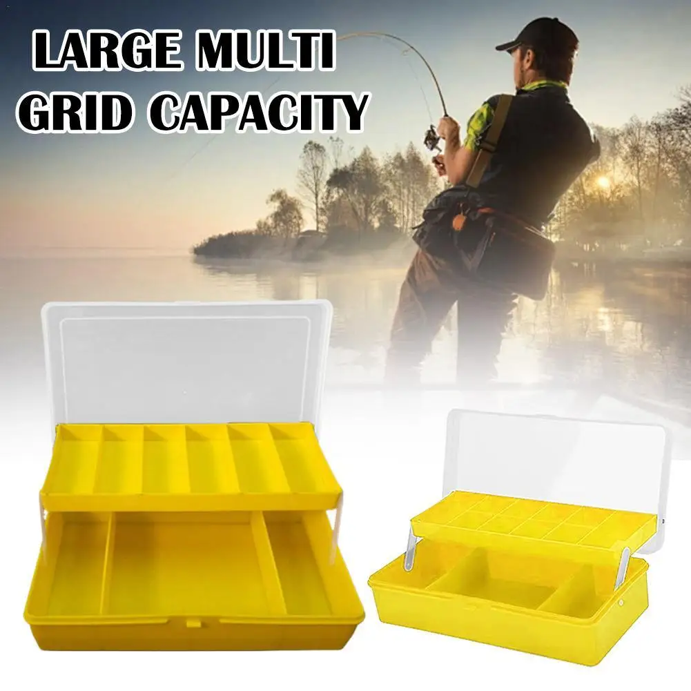 Lure Storage Box Double-deck Storage Case Carp Fishing Accessories Lure Hook Soft Bait Tool Box Portable Fishing Tackle Box