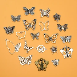 30pcs/lots Insect Butterfly Charms Animals Pendants For Diy Jewelry Making Findings Supplies Accessories Wholesale Bulk Items
