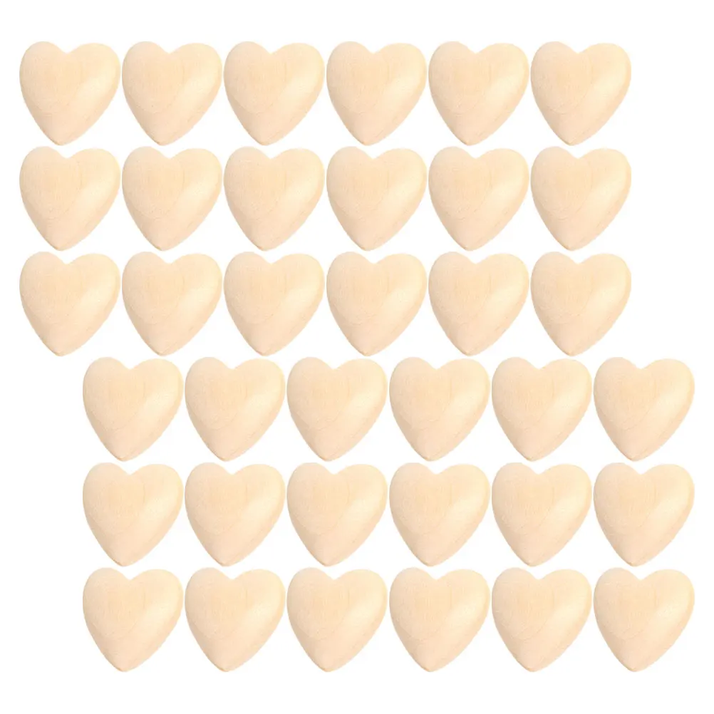 

50pcs Heart Shaped Wooden Beads 25mm Unfinished Valentine DIY Craft Material for Necklace Bracelet Making Jewelry Accessories