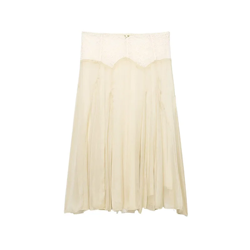 Summer Women's Patchwork Skirts 2026 New Fashionable Casual Loose Long Skirt Elegant Women's Skirt