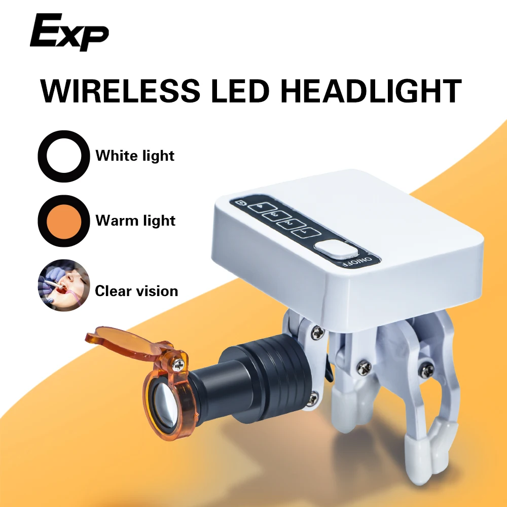 

EXP LED Dental Magnifying Glass Lamp with Dual Battery Set for Inspection And Repair Tools Compatible with Most Dental Magnifier