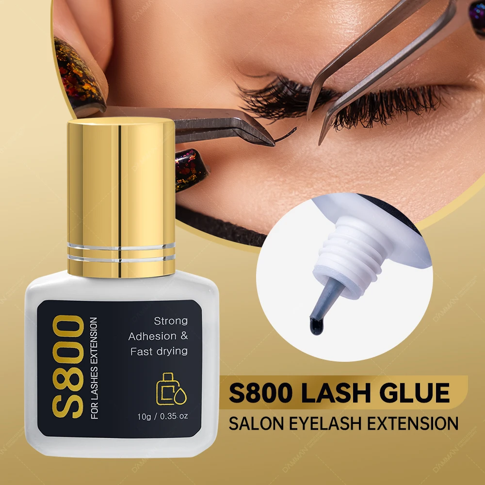 10Pcs 10ML S800 Lashes Glue For Eyelash Extensions  Long Lasting 5-7Weeks Eyelashes Glue Professional Lash Adhesive Makeup Tools