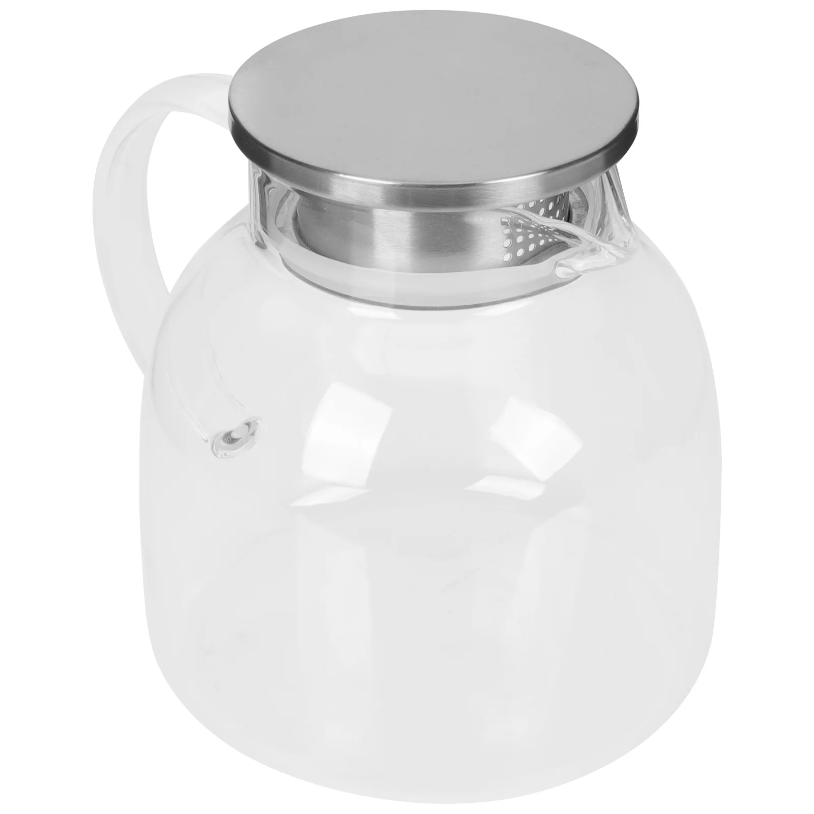 

Lightweight Glass Pitcher Water Jug Stainless Steel Lid Ideal for Juice Milk Tea Cold Drinks Family Gift