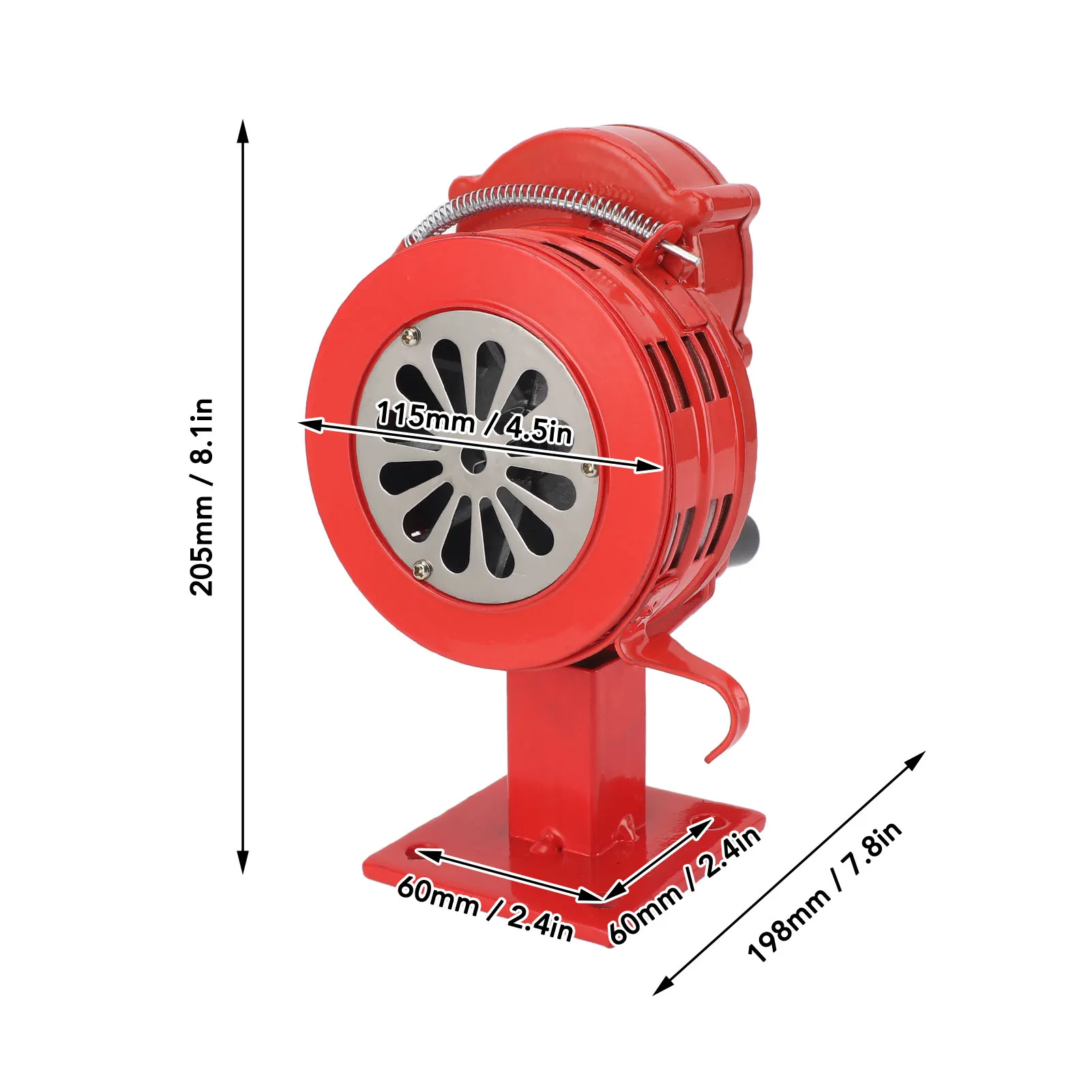 手回しサイレン アルミ合金製 110dB 大音量警報 空襲 トルネードサイレン ホーン 緊急用