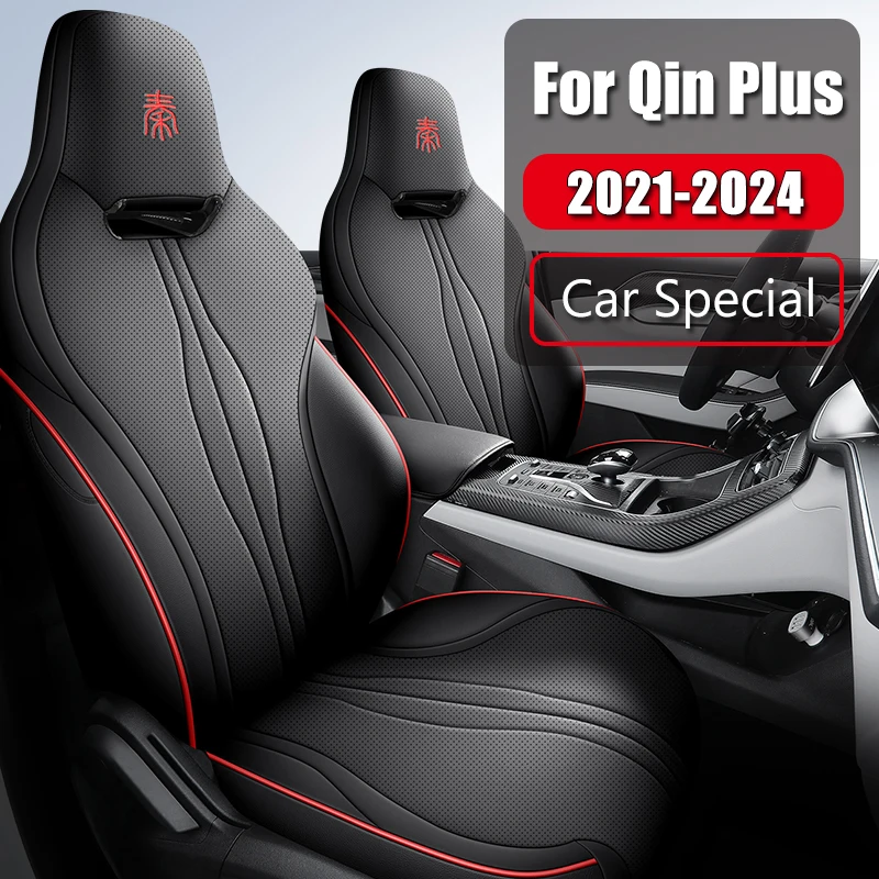 

Полный комплект чехлов на автомобильные сиденья для BYD Qin Plus 2021 2022 2023 2024, дышащая искусственная кожа, подушка для сиденья на заказ, Стайлинг автомобиля