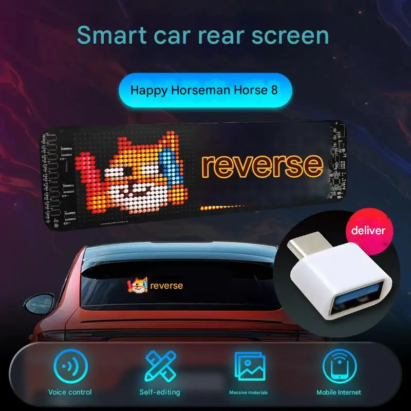 M8 Smart LED Car Rear Window Display Pixel Emoji Light Bluetooth Control – Penetration Car Accessories