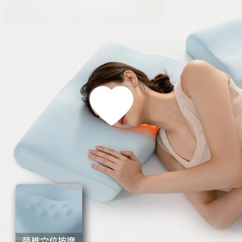 Double-sided support neck pillow, slow rebound partition to protect cervical spine, adult pillow core to help sleep deep  pillow