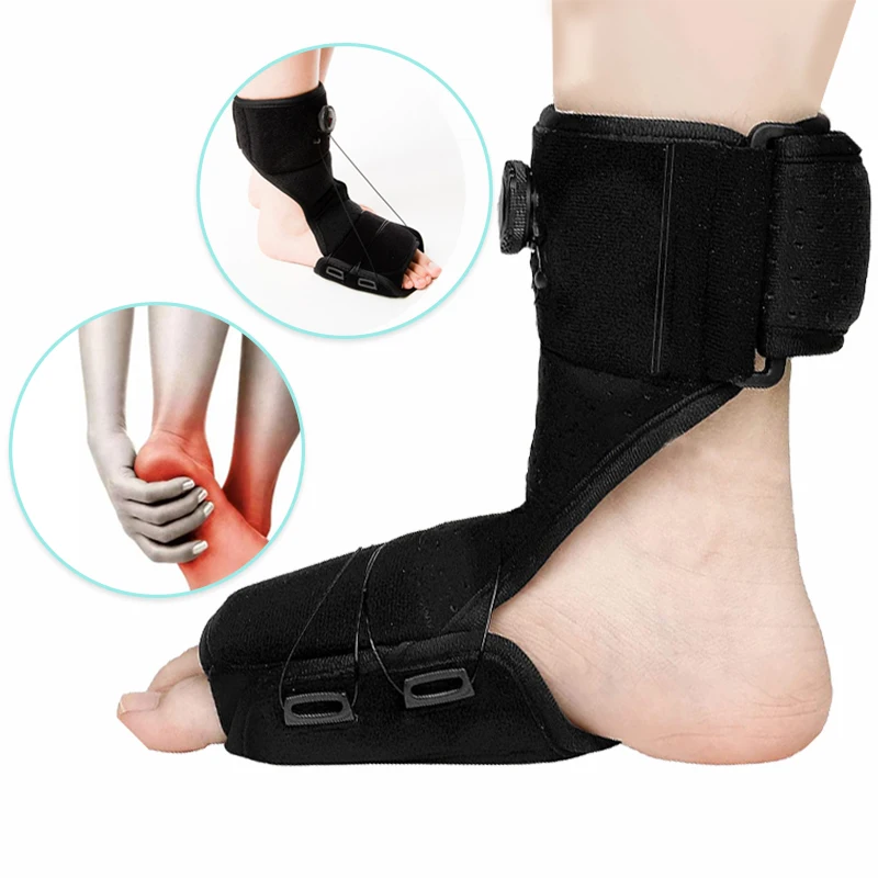 

Plantar Fasciitis Adjustable Rotary Knob Support Night Splint Foot Drop Orthotic Brace Ankle Correction Bunion Corrector Splints