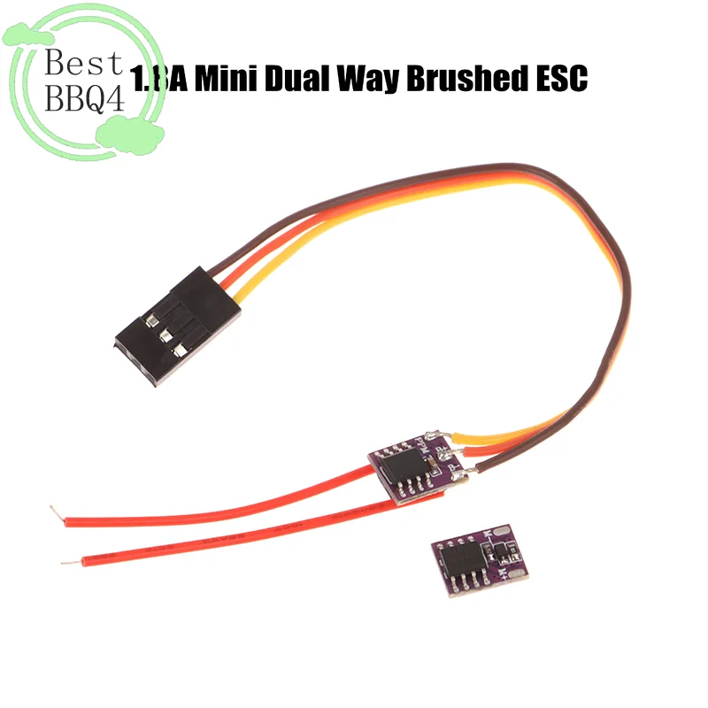 (BBQ4)1S 1.8A Dual Way Brush ESC Electronic Speed Controller Hollow Cup Motor Mini Way Brushed For RC Model Car Airplane Drone
