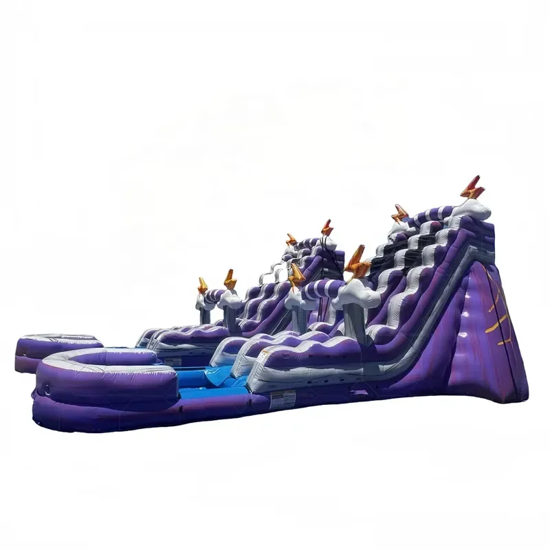 15m Water 22ft Adult 22 Ft Tall 20x3m Slip N Commercial City Inflatable Pool Slide for Kids