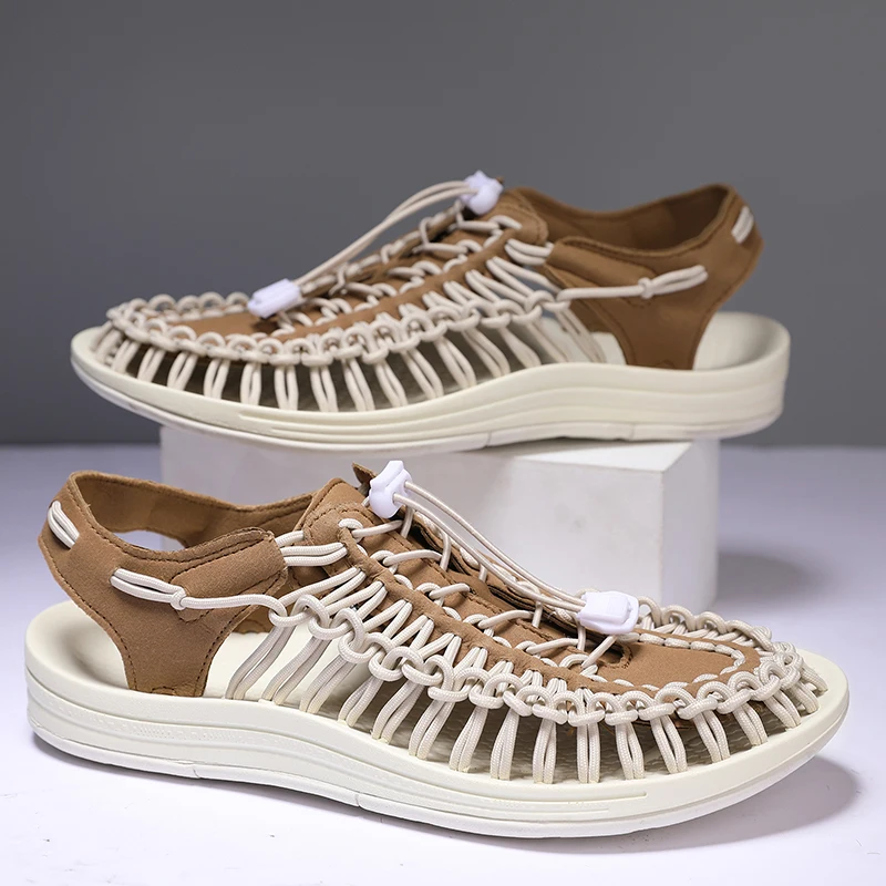 

Сандалии, мужская дышащая летняя обувь, мужские уличные мужские сандалии, противоскользящие пляжные сандалии, мужская обувь на полой подошве