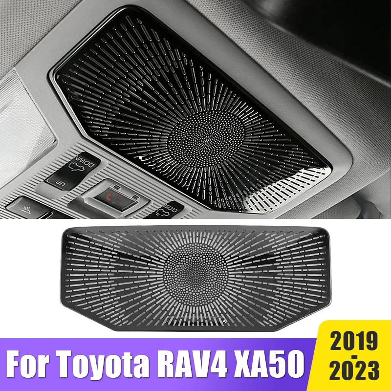 

Stainless Steel Audio Strip Protective Horn Roof Lamp Frame Mesh Cover For Toyota RAV4 XA50 2019 2020 2021 2022 2023 Accessories