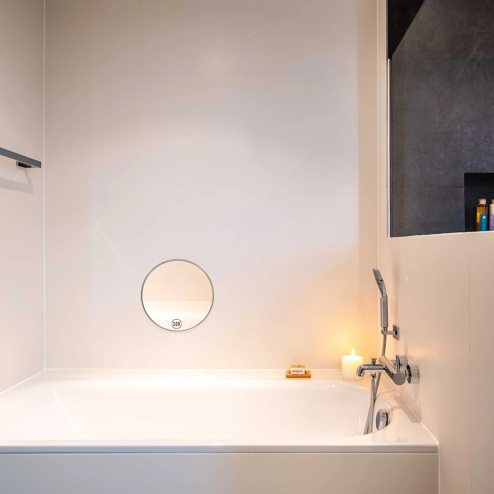 

Bathroom Suction Cup Magnifying Mirror Adjustable Position Clear Surface High Definition Makeup Mirror for Shaving Styling