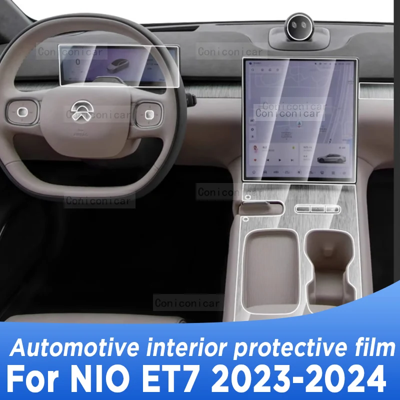 

For NIO ET7 2023 2024 Gearbox Panel Navigation Automotive Interior TPU Protective Film Anti-Scratch Sticker Accessories