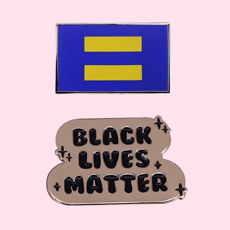 Human Rights Equality Enamel Pins Custom ' Black Lives Matter ' Brooches Luxury Copper Lapel Badges Jewelry Gifts Drop shipping