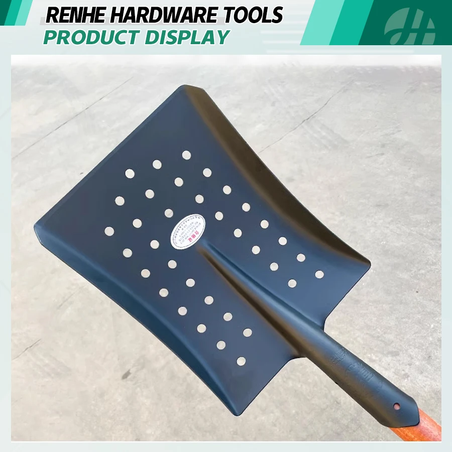 

China manufacturer Outdoor Tools Garden Cleaning the Stables Henhouse Custom Sieve Shovel Spade with Hole