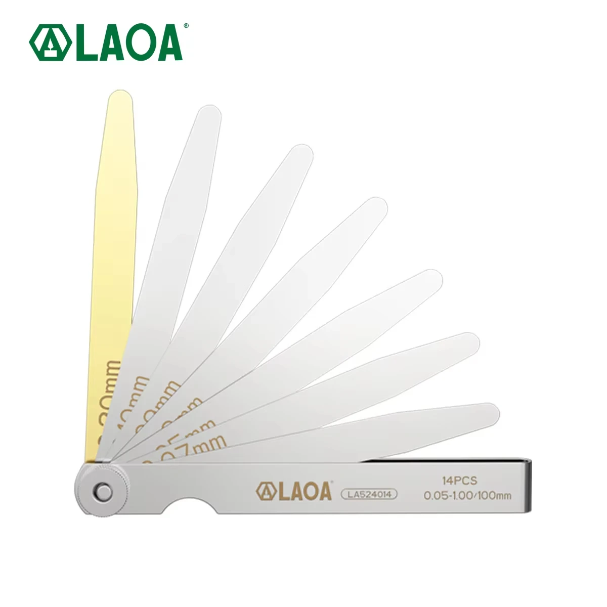 LAOA Feeler Gauge Metric 0.02-1mm Thickness Gauge Set For Measure Sheet Gauge Blades Valves Foliage of Valves Spark Plug Gap