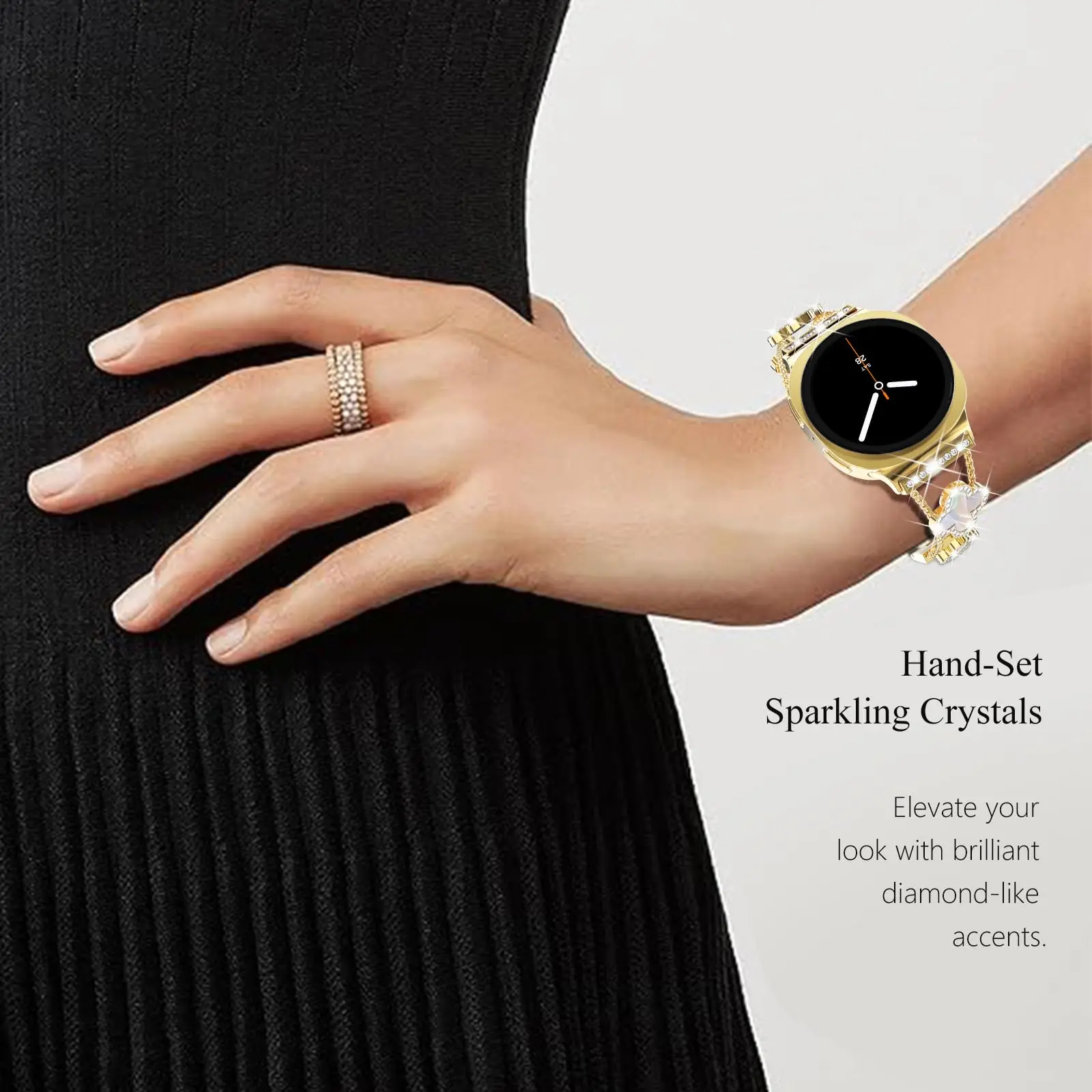 Diamond Strap for Samsung Galaxy Watch 8 44mm 40mm Shiny Design Luxury Women Bracelet for Samsung Galaxy 8 Classic 46mm Correa