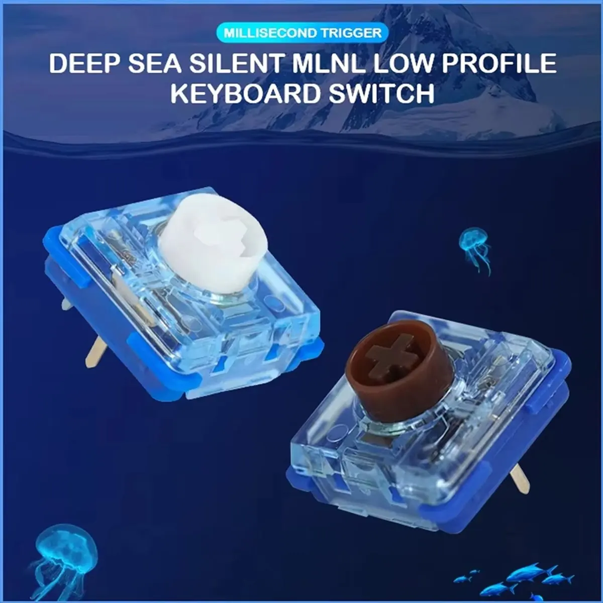 SCLS  Silent Low Profile Keyboard Switch Mechanical Keyboard Switch for Island Whale Landing MINI 1353Hitbox