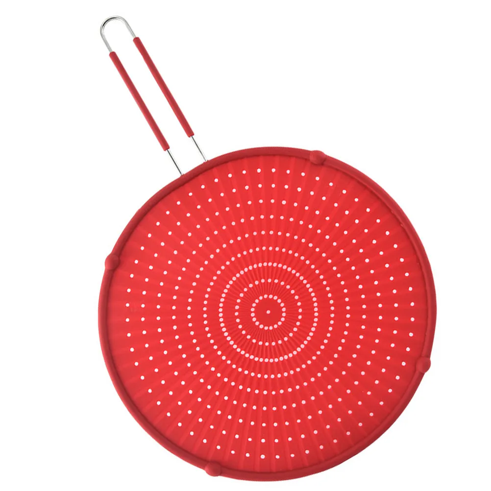 1Pcs Premium Silicone Oil Splatter Guard Splatter Screen for Frying Pan Stove Cooking Grease Strainer Cooling Mat Drain Board