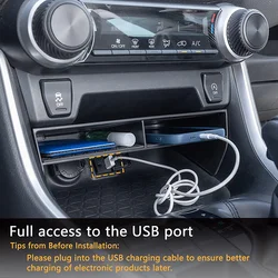 Kptidy Center Console Organizer For Toyota RAV4 2023 2022 2021 2020 2019 Insert Car ABS Tray Gear Shift Secondary Storage Box