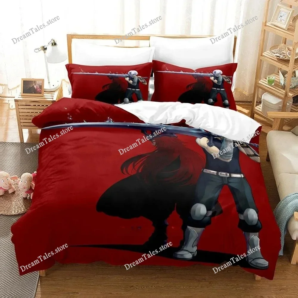 

3D Printed Anime Ragna Crimson Bedding Set Boys Girls Twin Queen Size Duvet Cover Pillowcase Bed Kids Adult Home Textileextile74