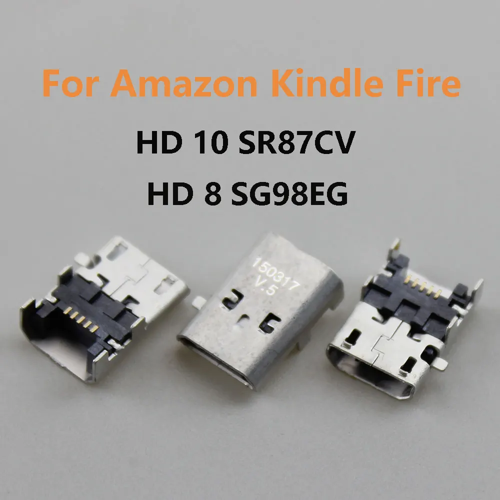 1Pcs Micro Mini USB  5pin jack socket charging port Connector repair parts For Amazon Kindle Fire HD 10 SR87CV HD 8 SG98EG Dock