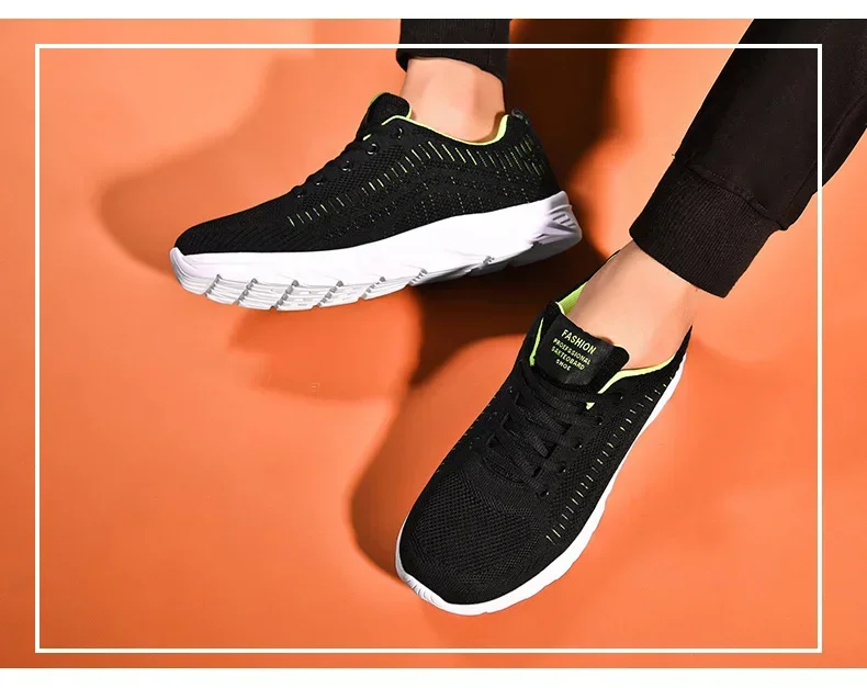 Men Fashion Sports Running Jogging Shoes Casual Sneakers Lace Up Breathable Mesh Light Tennis Outdoor Walking_vogvips.com