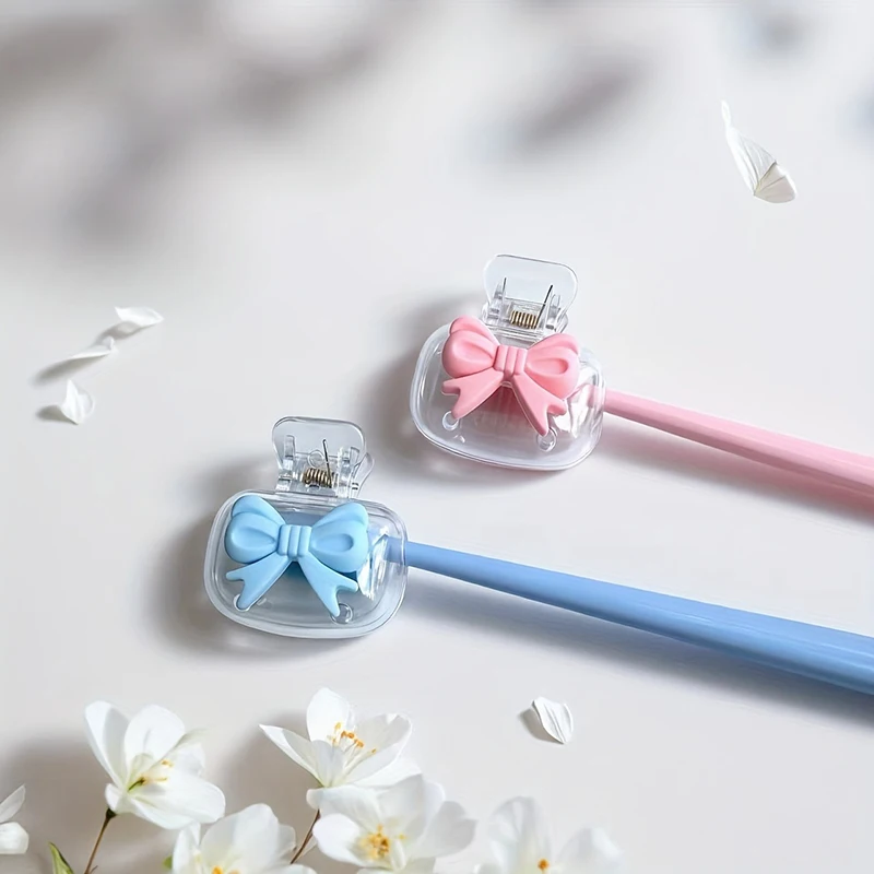 

2pcs Cute Bow Portable Toothbrush Cover Holder Health Germproof Toothbrushes Protector Travel Hiking Camping Brush Cap Case