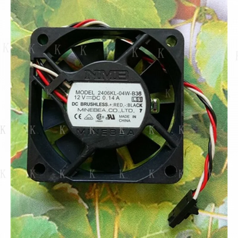 C FOR   NMB 2406KL-04W-B36 6CM 6015 12V 0.14A 3-line double ball inverter cooling fan