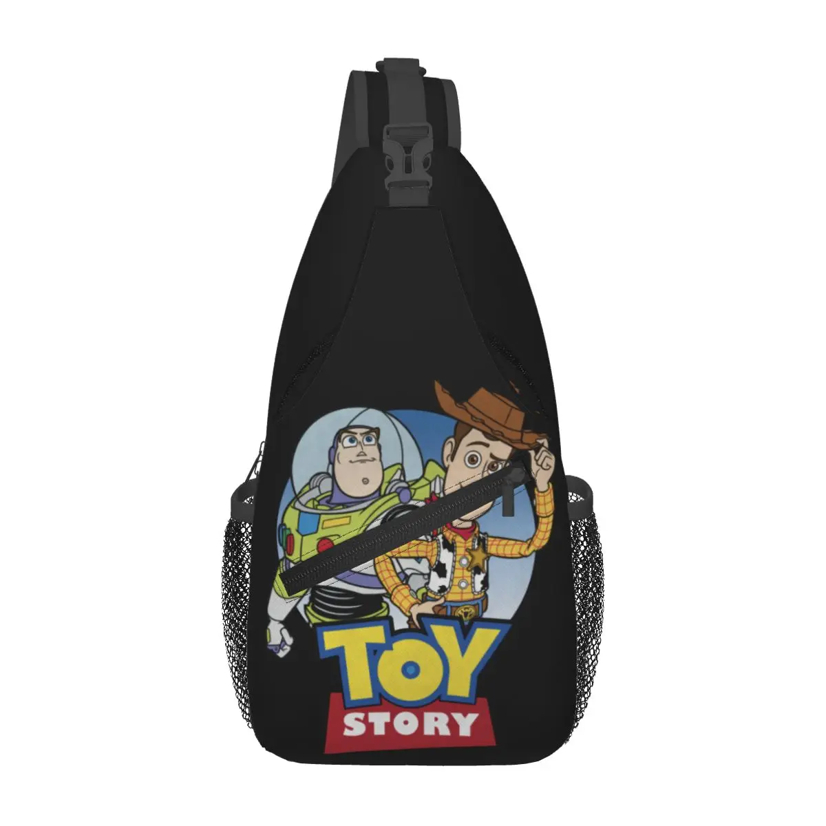 Mochila de pecho personalizada Toy Story Woody Buzz Lightyear, bandolera de ciclismo, bolso de hombro