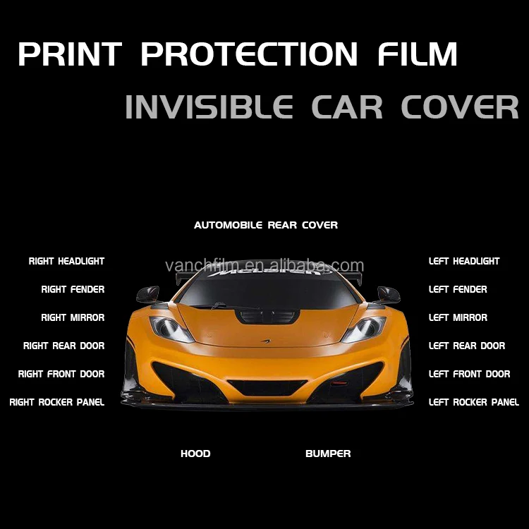 고품질 60인치x50피트 발수성 무황변 자동차 도장 보호 필름 PPF 맞춤 제작, 무료 샘플 제공