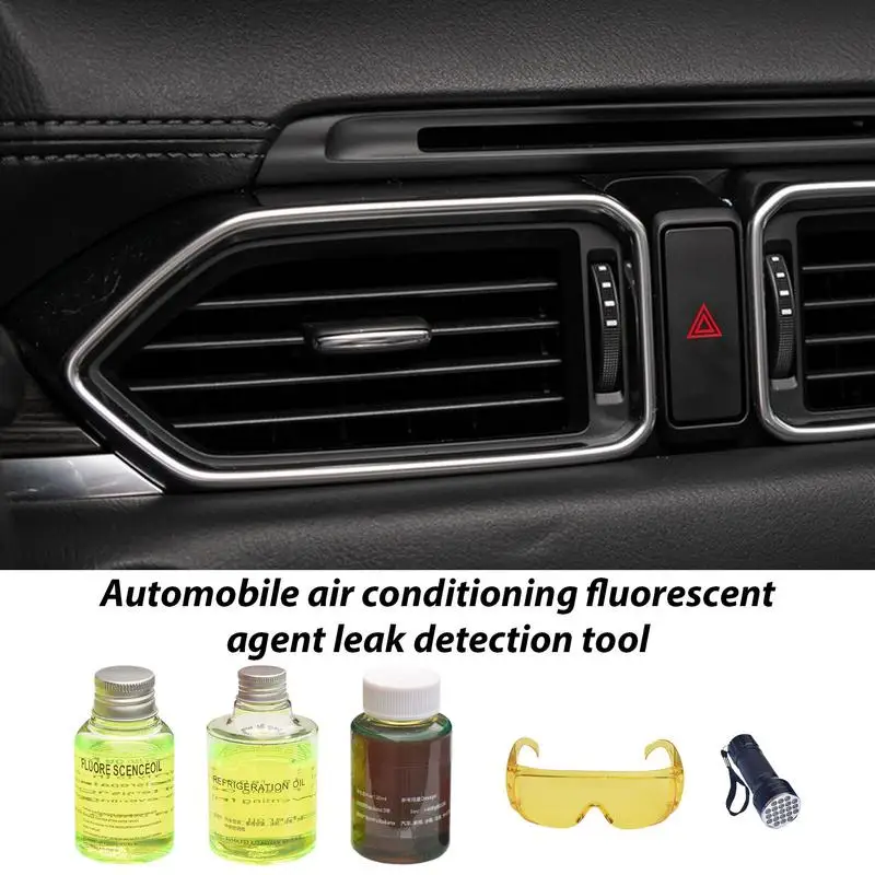 

Auto Fluorescent Leak Detection Tool Auto Air Conditioning Repair Tool R134a Refrigerant Gas A/C Leak Test Detector UV Dye