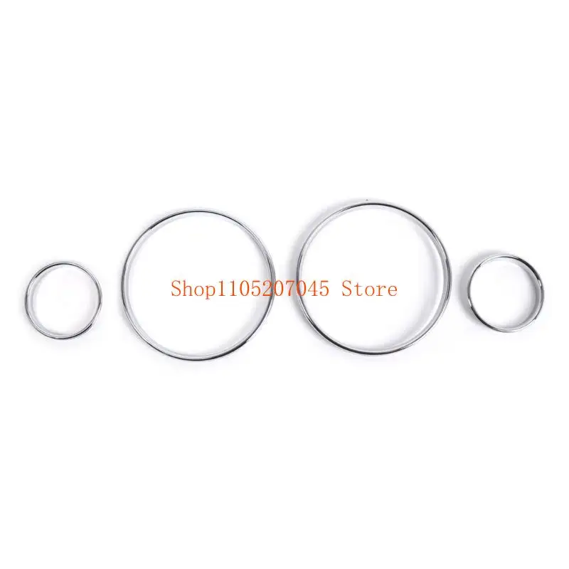 37cd كروم فضي اللون عداد السرعة مقاييس حلقات الاتصال الحافة الحافة لإطار حلقات عداد السرعة E39 E38 E53