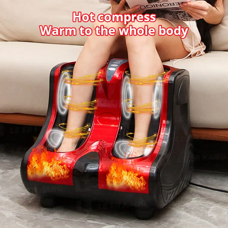 Massageador Shiatsu elétrico de luxo para pés e panturrilha - rolo aquecido com terapia de vibração, intensidade multinível para alívio da dor nas pernas)