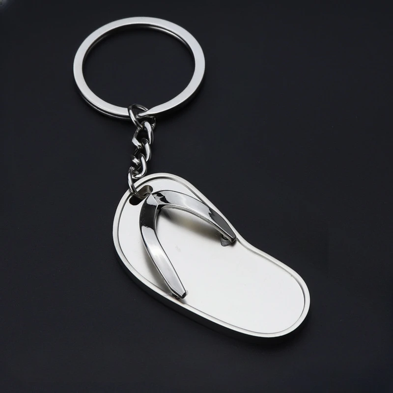 Metal Key-chain Shoe Flip Flops Slipper Loafer Keychain Jewelry Unique Design Fashion Keyring Gift Key Chain Ring