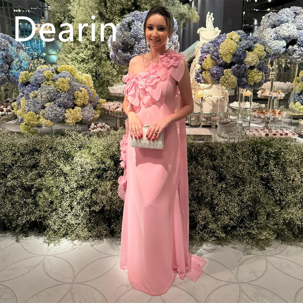 

Customized Saudi Arabia Dearin One-shoulder Column Floor Length Vertically Bespoke Occasion Dresses Evening Gown Formal Prom Dre