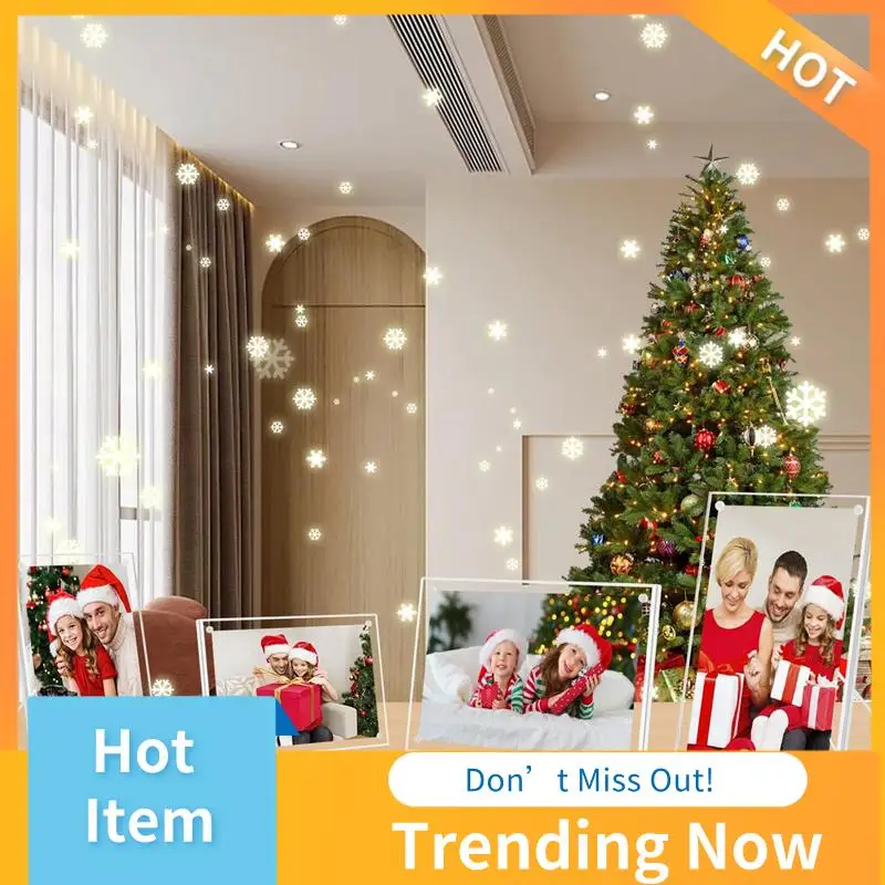 CMHI-2 Packs 5X7 Inch Acrylic Picture Frames With Stand Clear Magnetic Photo Frame Frameless Tabletop Picture Frame Clear Frame