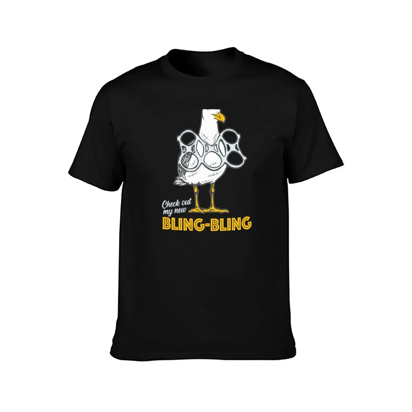 Bling Bling Seagull T-Shirt Heavy Duty Casual Work Tee T-Shirt