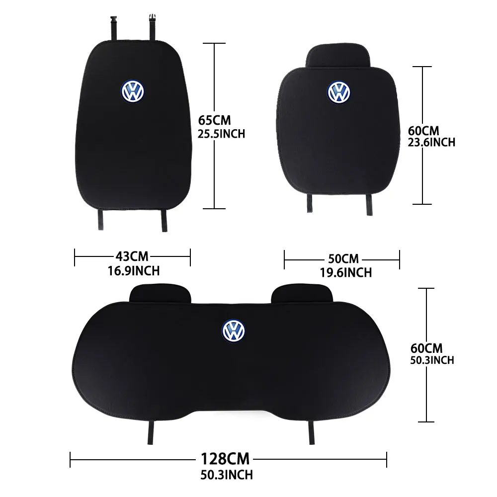 Car Seat Cushion Seasons Breathable Front Chair Seat Pad Cover For Volkswagen Polo GTI Bora Rline Jetta Golf 7 8 Tiguan Tharu VW