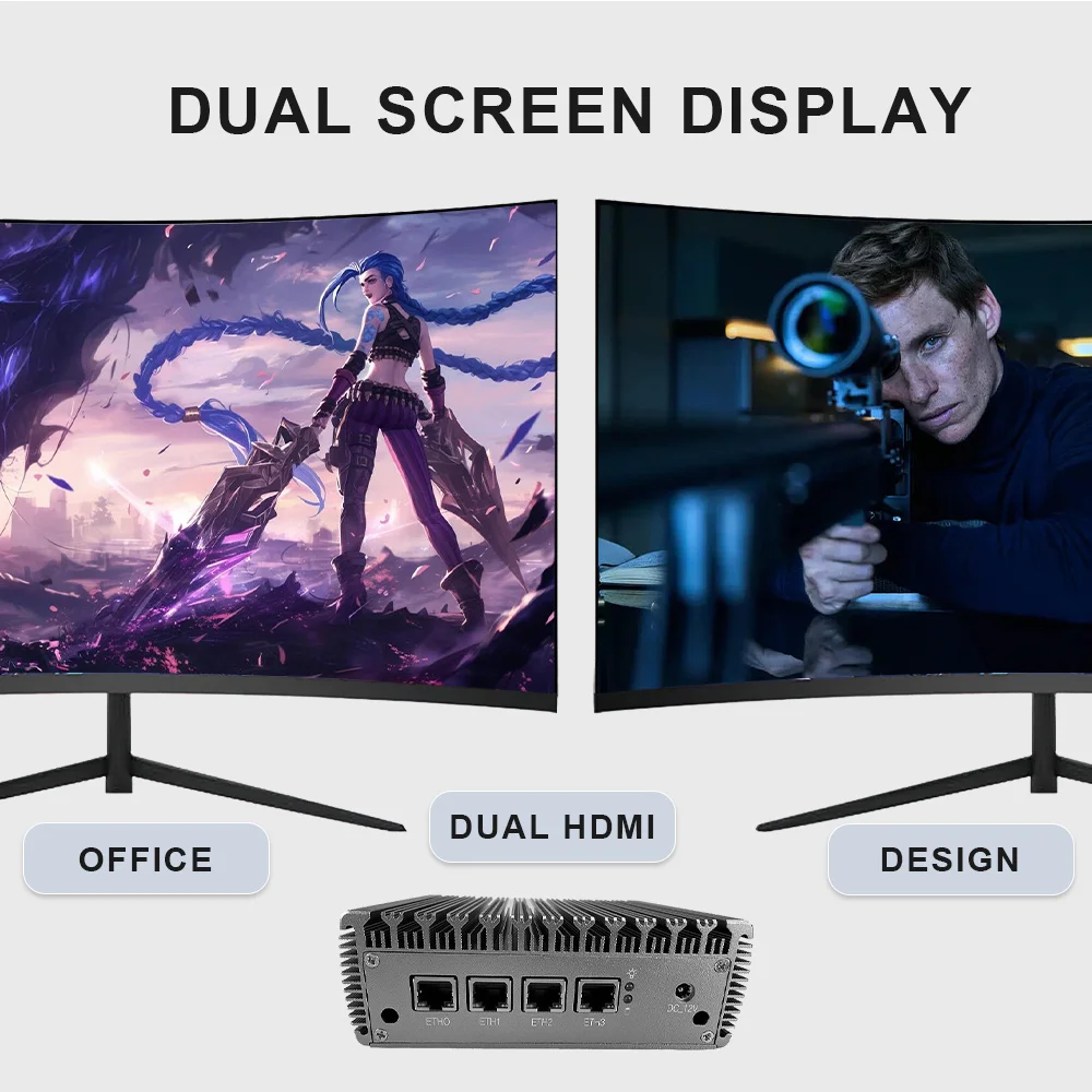 OptiLinkX Wireless WIFI6 Gigabit Dual-Frequency 2.5G Network Port N5105 Firewall Mini PC Office J6413 Silent Enterprise Router