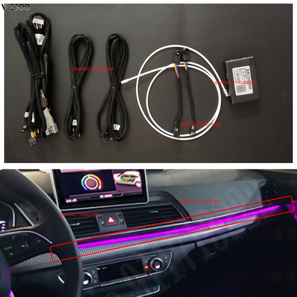 

For Audi A6L A7 C8 A8 LED Central Control Dashboard Atmosphere Strip Ambient Light Decorative Lamp Bar