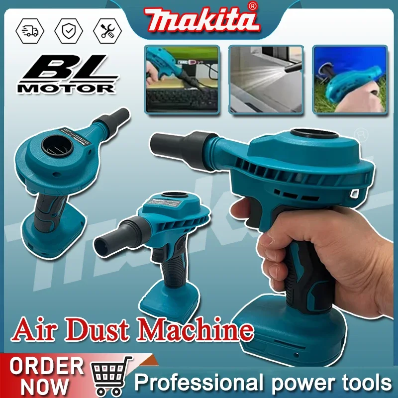 

Makita 2 IN 1 Cordless Air Dust Machine Efficient Rechargeable Vacuum Clean Inflator Computer Cleaning Power Tool For 18VBattery